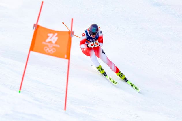 OLYMPICS - Winter Olympic Games, Olympische Spiele, Olympia, OS Milano Cortina 2026 BORMIO,ITALY,11.FEB.26 - OLYMPICS, ALPINE SKIING - Winter Olympic Games Milano Cortina 2026, Super G, men. Image shows Stefan Rogentin (SUI).  GEPAxpictures xHaraldxSteiner