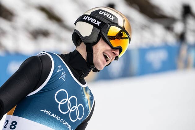 Vinzenz Geiger ( Deutschland ), Nordic Combined Individual Men, Milano Cortina 2026 Olympic Games, Olympische Spiele, Olympia, OS 11-02-2026 *** Vinzenz Geiger Germany , Nordic Combined Individual Men, Milano Cortina 2026 Olympic Games 11 02 2026 Copyright: HMBxMedia MarcxNiemeyer