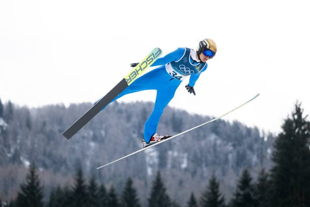 SCHMID Julian (Deutschland), ITA, Olympische Spiele Milano Cortina 2026, Olympia, Nordische Kombination 10 km Gundersen, Skispringen Normalschanze, 11.02.2026 ITA, Olympische Spiele Milano Cortina 2026, Olympia, Nordische Kombination 10 km Gundersen, 11.02.2026 Predazzo *** SCHMID Julian Germany , ITA, Olympic Games Milano Cortina 2026, Olympic Games, Nordic Combined 10 km Gundersen, Ski Jumping Normal Hill, 11 02 2026 ITA, Olympic Games Milano Cortina 2026, Olympic Games, Nordic Combined 10 km Gundersen, 11 02 2026 Predazzo Copyright: xEibner-Pressefoto Memmlerx EP_MMR