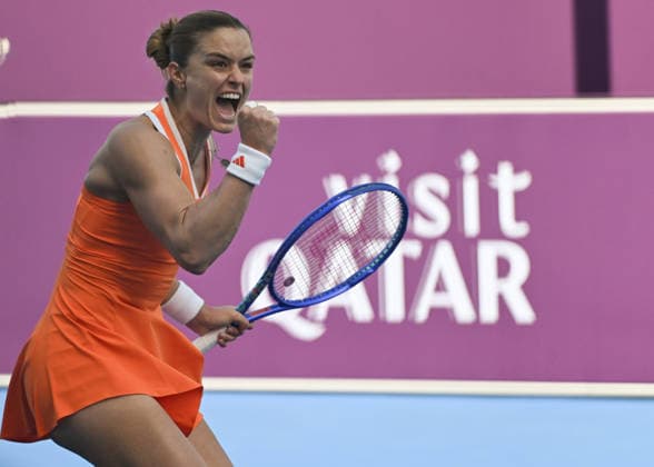Qatar TotalEnergies Open 2026 - Day Four DOHA, QATAR FEBRUARY 11: Maria Sakkari of Greece competes against Varvara Gracheva of France in the Round of 16 on Day Four of the Qatar TotalEnergies Open, part of the Hologic WTA, Tennis Damen Tour, at the Khalifa International Tennis and Squash Complex on February 11, 2026 in Doha, Qatar. Doha Qatar  Copyright: xArturxWidakx originalFilename:widak-qatartot260211_npZYM.jpg