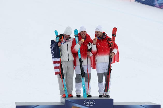 R Cochran-Siegle (USA, F Von Allmen (SUI), M Odermatt (SUI) during the Olympic Milano-Cortina 2026, Alpine Skiing Men s SuperG on February 11, 2026 at Stelvio Ski Centre in Bormio, Italy during the Olympic Milano-Cortina 2026, Alpine Skiing Men s SuperG on February 11, 2026 at Stelvio Ski Centre in Bormio, Italy  Copyright: xSergioxBisi IPAxSportx xipa-agency.netx xx IPA_71311741 IPA_Agency_IPA71311741