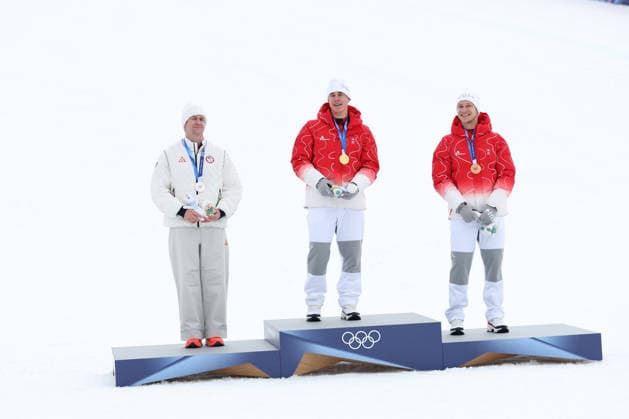 R Cochran-Siegle (USA, F Von Allmen (SUI), M Odermatt (SUI) during the Olympic Milano-Cortina 2026, Alpine Skiing Men s SuperG on February 11, 2026 at Stelvio Ski Centre in Bormio, Italy during the Olympic Milano-Cortina 2026, Alpine Skiing Men s SuperG on February 11, 2026 at Stelvio Ski Centre in Bormio, Italy  Copyright: xSergioxBisi IPAxSportx xipa-agency.netx xx IPA_71311743 IPA_Agency_IPA71311743