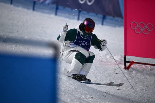 2026 WINTER Olympic Games, Olympische Spiele, Olympia, OS Jakara Anthony of Australia in action during the warm up runs ahead of the Freestyle Skiing Women™s Moguls final at the Livigno aerials and moguls park on day 5 of the 2026 Milano Cortina Winter Olympic Games in Sondrio, Italy, Wednesday, February 11, 2026. ( NO ARCHIVING, EDITORIAL USE ONLY MILANO LOMBARDY ITALY  Copyright: xDANxHIMBRECHTSx 20260212131619646585