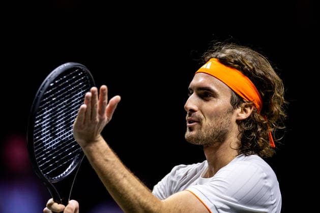 ROTTERDAM, NETHERLANDS - FEBRUARY 11: Stefanos Tsitsipas of Greece applauds the fans after winning his Men s Singles First Round match against Arthur Rinderknech of France during Day Three of the ABN AMRO Open at the Rotterdam Ahoy on February 11, 2026 in Rotterdam, Netherlands. (Photo by Rene Nijhuis) SPO  Copyright: xRenexNijhuis