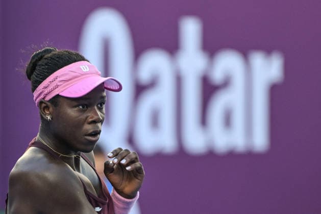 Qatar TotalEnergies Open 2026 - Day Four DOHA, QATAR FEBRUARY 11: Victoria Mboko of Canada competes against Mirra Andreeva in the Round of 16 on Day Four of the Qatar TotalEnergies Open, part of the Hologic WTA, Tennis Damen Tour, at the Khalifa International Tennis and Squash Complex on February 11, 2026 in Doha, Qatar. Doha Qatar  Copyright: xArturxWidakx originalFilename:widak-qatartot260211_npcCl.jpg