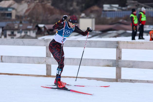 Olympische Winterspiele Milano Cortina 2026 Nordische Kombination Einzel Gundersen Normalschanze 10km am 11.02.2026 im Tesero Cross-Country Skiing Stadium in Cortina d™Ampezzo Vinzenz Geiger ( Deutschland ) *** Olympic Winter Games Milano Cortina 2026 Nordic Combined Individual Gundersen Normal Hill 10km on 11 02 2026 at the Tesero Cross Country Skiing Stadium in Cortina d™Ampezzo Vinzenz Geiger Germany xMSx