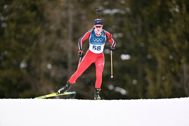 ANTERSELVA, ITALY 20260211 Maren Kirkeeide, Norway, during the women s 15 km distance race in biathlon in Anterselva during the Winter Olympics in Milan Cortina, Italy. *** The image is included in the SPORTS PACKAGE. For others PAYMENT IMAGE *** ANTERSELVA ITALY x10050x *** ANTERSELVA, ITALY 20260211 Maren Kirkeeide, Norway, during the women s 15 km distance race in biathlon in Anterselva during the Winter Olympics in Milan Cortina, Italy The image is included in the SPORTS PACKAGE For others PAYMENT IMAGE ANTERSELVA ITALY x10050x  Copyright: xPontusxLundahl TTx 2026 OLYMPICS BIATHING 15 KM WOMEN