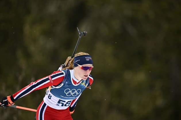 ANTERSELVA, ITALIEN 20260211 Maren Kirkeeide, Norge, under damernas 15 km distanslopp i skidskytte i Anterselva under vinter-OS i Milano Cortina, Italien. *** Bilden ingar i SPORTPAKET. För övriga BETALBILD *** ANTERSELVA ITALIEN x10050x *** ANTERSELVA, ITALY 20260211 Maren Kirkeeide, Norway, during the womens 15 km biathlon distance race in Anterselva during the Winter Olympics in Milan Cortina, Italy Picture in SPORT PACKAGE For others PAY PICTURE ANTERSELVA ITALY x10050x  Copyright: xPontusxLundahl TTx OS 2026 SKIDSKYTTE 15 KM DAMER