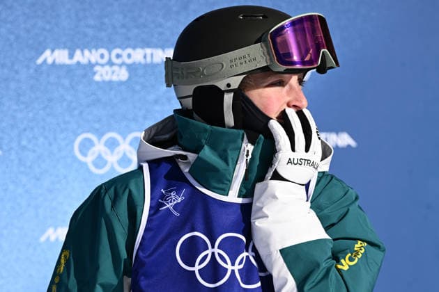2026 WINTER Olympic Games, Olympische Spiele, Olympia, OS Charlotte Wilson of Australia reacts following her first run in the Freestyle Skiing Women™s Moguls final at the Livigno aerials and moguls park on day 5 of the 2026 Milano Cortina Winter Olympic Games in Sondrio, Italy, Wednesday, February 11, 2026. ( NO ARCHIVING, EDITORIAL USE ONLY MILANO LOMBARDY ITALY  Copyright: xDANxHIMBRECHTSx 20260212120646137816