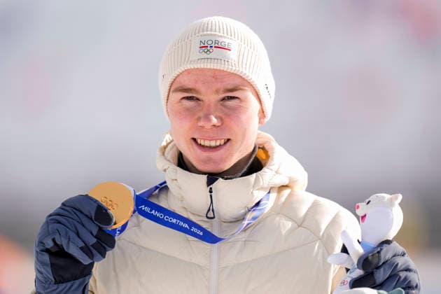 Winter Olympics in Milan Cortina 2026 Val di Fiemme, Italy 20260211. Jens Luraas Oftebro from Norway on the podium after the combined 10 km individual Gundersen on Lago de Tesero during the Winter Olympics in Milano Cortina 2026. Photo: Terje Pedersen NTB Val di Fiemme Italy EDITORIAL USE ONLY. RESTRICTED USE FOR BETTING COMPANIES Ref:_SPOzNQc8ura07U.jpg *** Winter Olympics in Milan Cortina 2026 Val di Fiemme, Italy 20260211 Jens Luraas Oftebro from Norway on the podium after the combined 10 km individual Gundersen on Lago de Tesero during the Winter Olympics in Milano Cortina 2026 Photo Terje Pedersen NTB Val di Fiemme Italy EDITORIAL USE ONLY RESTRICTED USE FOR BETTING COMPANIES  Copyright: xTerjexPedersenx xNTBx