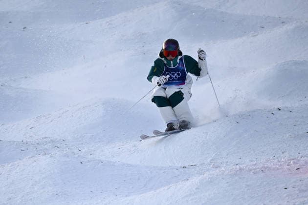 2026 WINTER Olympic Games, Olympische Spiele, Olympia, OS Jakara Anthony of Australia in action during her first run in the Freestyle Skiing Women™s Moguls final at the Livigno aerials and moguls park on day 5 of the 2026 Milano Cortina Winter Olympic Games in Sondrio, Italy, Wednesday, February 11, 2026. ( NO ARCHIVING, EDITORIAL USE ONLY MILANO LOMBARDY ITALY  Copyright: xDANxHIMBRECHTSx 20260212129420178663