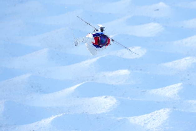 February 11, 2026, Livigno, Italy: Canada s Maia Schwinghammer competes in the women s moguls F1 final at the Milano Cortina 2026 Winter Olympic Games, Olympische Spiele, Olympia, OS in Livigno, Italy on Wednesday, Feb. 11, 2026. Canada News - February 11, 2026  - ZUMAc35_ 20260211_zaf_c35_028 Copyright: xSeanxKilpatrickx