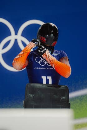OLYMPICS - Winter Olympic Games, Olympische Spiele, Olympia, OS Milano Cortina 2026 CORTINA D AMPEZZO,ITALY,11.FEB.26 - OLYMPICS, SKELETON - Winter Olympic Games Milano Cortina 2026, men, training. Image shows Samuel Maier (AUT).  GEPAxpictures xAlexanderxSolc