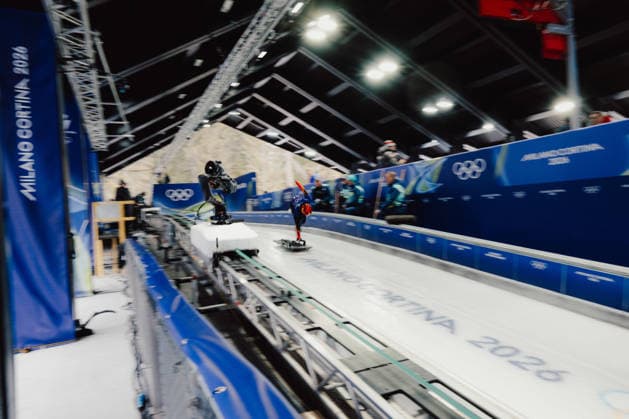 OLYMPICS - Winter Olympic Games, Olympische Spiele, Olympia, OS Milano Cortina 2026 CORTINA D AMPEZZO,ITALY,11.FEB.26 - OLYMPICS, SKELETON - Winter Olympic Games Milano Cortina 2026, men, training. Image shows Zheng Yin (CHN).  GEPAxpictures xAlexanderxSolc