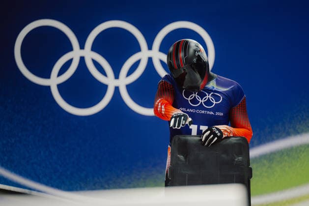 OLYMPICS - Winter Olympic Games, Olympische Spiele, Olympia, OS Milano Cortina 2026 CORTINA D AMPEZZO,ITALY,11.FEB.26 - OLYMPICS, SKELETON - Winter Olympic Games Milano Cortina 2026, men, training. Image shows Samuel Maier (AUT).  GEPAxpictures xAlexanderxSolc