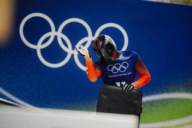 OLYMPICS - Winter Olympic Games, Olympische Spiele, Olympia, OS Milano Cortina 2026 CORTINA D AMPEZZO,ITALY,11.FEB.26 - OLYMPICS, SKELETON - Winter Olympic Games Milano Cortina 2026, men, training. Image shows Samuel Maier (AUT).  GEPAxpictures xAlexanderxSolc