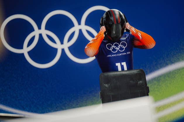 OLYMPICS - Winter Olympic Games, Olympische Spiele, Olympia, OS Milano Cortina 2026 CORTINA D AMPEZZO,ITALY,11.FEB.26 - OLYMPICS, SKELETON - Winter Olympic Games Milano Cortina 2026, men, training. Image shows Samuel Maier (AUT).  GEPAxpictures xAlexanderxSolc