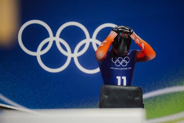OLYMPICS - Winter Olympic Games, Olympische Spiele, Olympia, OS Milano Cortina 2026 CORTINA D AMPEZZO,ITALY,11.FEB.26 - OLYMPICS, SKELETON - Winter Olympic Games Milano Cortina 2026, men, training. Image shows Samuel Maier (AUT).  GEPAxpictures xAlexanderxSolc