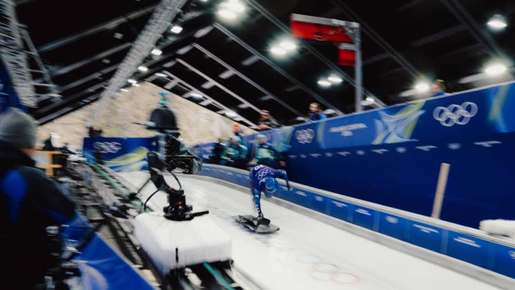 OLYMPICS - Winter Olympic Games, Olympische Spiele, Olympia, OS Milano Cortina 2026 CORTINA D AMPEZZO,ITALY,11.FEB.26 - OLYMPICS, SKELETON - Winter Olympic Games Milano Cortina 2026, men, training. Image shows Marcus Wyatt (GBR).  GEPAxpictures xAlexanderxSolc