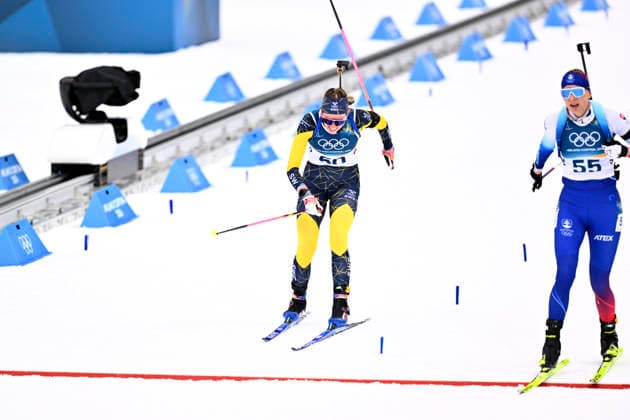 ANTERSELVA, ITALY 20260211 Elvira Öberg crosses the finish line in the women s 15 km distance race in biathlon in Anterselva during the Winter Olympics in Milan Cortina, Italy. *** The image is included in the SPORTS PACKAGE. For others PAID IMAGE *** ANTERSELVA ITALY x10050x *** ANTERSELVA, ITALY 20260211 Elvira Öberg crosses the finish line in the women s 15 km distance race in biathlon in Anterselva during the Winter Olympics in Milan Cortina, Italy The image is included in the SPORTS PACKAGE For others PAID IMAGE ANTERSELVA ITALY x10050x  Copyright: xPontusxLundahl TTx 2026 OLYMPICS BIATHING 15 KM WOMEN