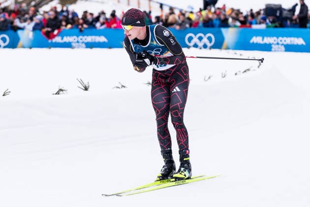 TESERO, ITALY - FEBRUARY 11: Julian Schmid (Germany) during the Nordic Combined Individual Gundersen Normal Hill 10km at the Milano Cortina 2026 Olympics at Tesero Cross-Country Skiing Stadium on day 5 of the Milano Cortina 2026 Olympics on February 11, 2026 in Cortina, Italy. Editorial use only. Italy Copyright: xSteffiexWunderlx