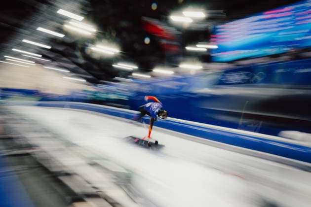 OLYMPICS - Winter Olympic Games, Olympische Spiele, Olympia, OS Milano Cortina 2026 CORTINA D AMPEZZO,ITALY,11.FEB.26 - OLYMPICS, SKELETON - Winter Olympic Games Milano Cortina 2026, men, training. Image shows Austin Florian (USA).  GEPAxpictures xAlexanderxSolc