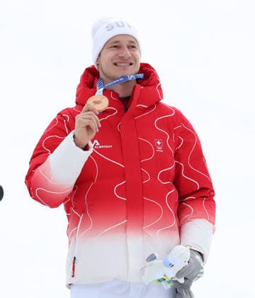 Milano Cortina 2026 - XXV Olympic Winter games, Winterspiele,Spiele, Summer games Bormio - Italy Alpine skiing - Men s SuperG Image Show: Silver Medal ODERMATT Marco (SUI)  Copyright: xSergioxBisi IPAxSportx xipa-agency.netx xx IPA_71314159 IPA_Agency_IPA71314159