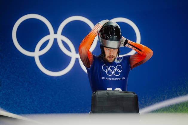 OLYMPICS - Winter Olympic Games, Olympische Spiele, Olympia, OS Milano Cortina 2026 CORTINA D AMPEZZO,ITALY,11.FEB.26 - OLYMPICS, SKELETON - Winter Olympic Games Milano Cortina 2026, men, training. Image shows Florian Auer (AUT).  GEPAxpictures xAlexanderxSolc