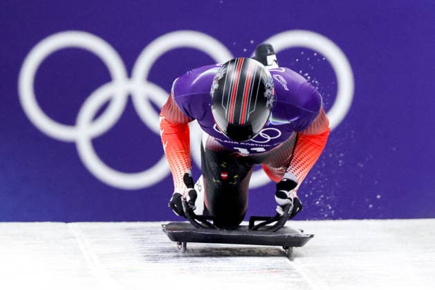 OLYMPICS - Winter Olympic Games, Olympische Spiele, Olympia, OS Milano Cortina 2026 CORTINA D AMPEZZO,ITALY,11.FEB.26 - OLYMPICS, SKELETON - Winter Olympic Games Milano Cortina 2026, men, training. Image shows Samuel Maier (AUT).  GEPAxpictures xMaticxKlansek