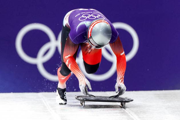 OLYMPICS - Winter Olympic Games, Olympische Spiele, Olympia, OS Milano Cortina 2026 CORTINA D AMPEZZO,ITALY,11.FEB.26 - OLYMPICS, SKELETON - Winter Olympic Games Milano Cortina 2026, men, training. Image shows Florian Auer (AUT).  GEPAxpictures xMaticxKlansek