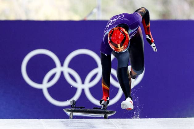 OLYMPICS - Winter Olympic Games, Olympische Spiele, Olympia, OS Milano Cortina 2026 CORTINA D AMPEZZO,ITALY,11.FEB.26 - OLYMPICS, SKELETON - Winter Olympic Games Milano Cortina 2026, men, training. Image shows Zheng Yin (CHN).  GEPAxpictures xMaticxKlansek