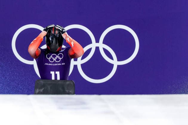OLYMPICS - Winter Olympic Games, Olympische Spiele, Olympia, OS Milano Cortina 2026 CORTINA D AMPEZZO,ITALY,11.FEB.26 - OLYMPICS, SKELETON - Winter Olympic Games Milano Cortina 2026, men, training. Image shows Samuel Maier (AUT).  GEPAxpictures xMaticxKlansek