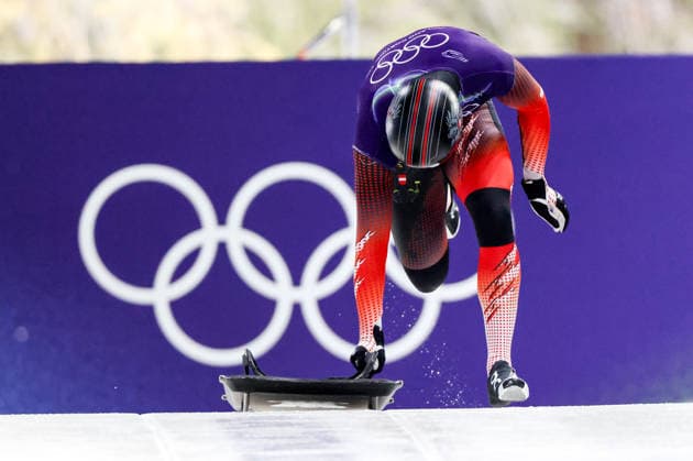 OLYMPICS - Winter Olympic Games, Olympische Spiele, Olympia, OS Milano Cortina 2026 CORTINA D AMPEZZO,ITALY,11.FEB.26 - OLYMPICS, SKELETON - Winter Olympic Games Milano Cortina 2026, men, training. Image shows Samuel Maier (AUT).  GEPAxpictures xMaticxKlansek