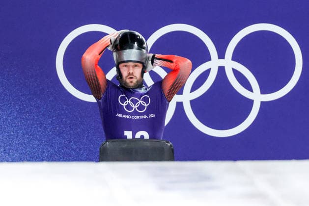 OLYMPICS - Winter Olympic Games, Olympische Spiele, Olympia, OS Milano Cortina 2026 CORTINA D AMPEZZO,ITALY,11.FEB.26 - OLYMPICS, SKELETON - Winter Olympic Games Milano Cortina 2026, men, training. Image shows Florian Auer (AUT).  GEPAxpictures xMaticxKlansek