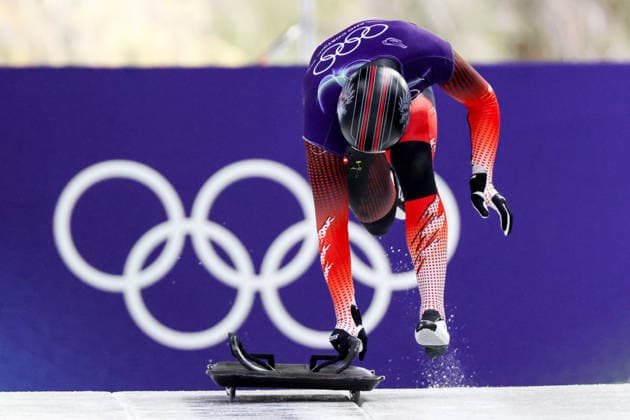 OLYMPICS - Winter Olympic Games, Olympische Spiele, Olympia, OS Milano Cortina 2026 CORTINA D AMPEZZO,ITALY,11.FEB.26 - OLYMPICS, SKELETON - Winter Olympic Games Milano Cortina 2026, men, training. Image shows Samuel Maier (AUT).  GEPAxpictures xMaticxKlansek