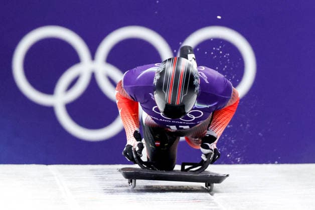 OLYMPICS - Winter Olympic Games, Olympische Spiele, Olympia, OS Milano Cortina 2026 CORTINA D AMPEZZO,ITALY,11.FEB.26 - OLYMPICS, SKELETON - Winter Olympic Games Milano Cortina 2026, men, training. Image shows Samuel Maier (AUT).  GEPAxpictures xMaticxKlansek