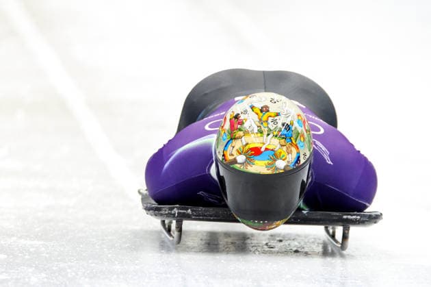 OLYMPICS - Winter Olympic Games, Olympische Spiele, Olympia, OS Milano Cortina 2026 CORTINA D AMPEZZO,ITALY,11.FEB.26 - OLYMPICS, SKELETON - Winter Olympic Games Milano Cortina 2026, men, training. Image shows Jisoo Kim (KOR).  GEPAxpictures xMaticxKlansek