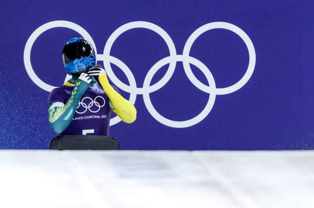 OLYMPICS - Winter Olympic Games, Olympische Spiele, Olympia, OS Milano Cortina 2026 CORTINA D AMPEZZO,ITALY,11.FEB.26 - OLYMPICS, SKELETON - Winter Olympic Games Milano Cortina 2026, men, training. Image shows Nicholas Timmings (AUS).  GEPAxpictures xMaticxKlansek