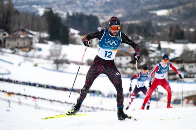 RYDZEK Johannes (Deutschland), ITA, Olympische Spiele Milano Cortina 2026, Olympia, Nordische Kombination 10 km Gundersen, Langlauf, 11.02.2026 ITA, Olympische Spiele Milano Cortina 2026, Olympia, Nordische Kombination 10 km Gundersen, 11.02.2026 Tesero *** RYDZEK Johannes Germany , ITA, Olympic Games Milano Cortina 2026, Olympic Games, Nordic Combined 10 km Gundersen, Cross-Country Skiing, 11 02 2026 ITA, Olympic Games Milano Cortina 2026, Olympic Games, Nordic Combined 10 km Gundersen, 11 02 2026 Tesero Copyright: xEibner-Pressefoto Memmlerx EP_MMR