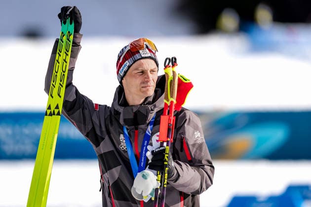OLYMPICS - Winter Olympic Games, Olympische Spiele, Olympia, OS Milano Cortina 2026 TESERO,ITALY,11.FEB.26 - OLYMPICS, NORDIC SKIING, NORDIC COMBINED - Winter Olympic Games Milano Cortina 2026, normal hill, 10km Gundersen, men, medal ceremony. Image shows Johannes Lamparter (AUT).  GEPAxpictures xMatthiasxTrinkl