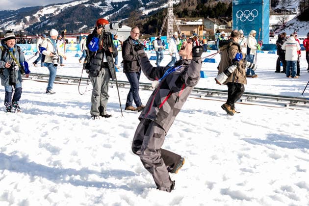 OLYMPICS - Winter Olympic Games, Olympische Spiele, Olympia, OS Milano Cortina 2026 TESERO,ITALY,11.FEB.26 - OLYMPICS, NORDIC SKIING, NORDIC COMBINED - Winter Olympic Games Milano Cortina 2026, normal hill, 10km Gundersen, men, medal ceremony. Image shows Johannes Lamparter (AUT).  GEPAxpictures xMatthiasxTrinkl