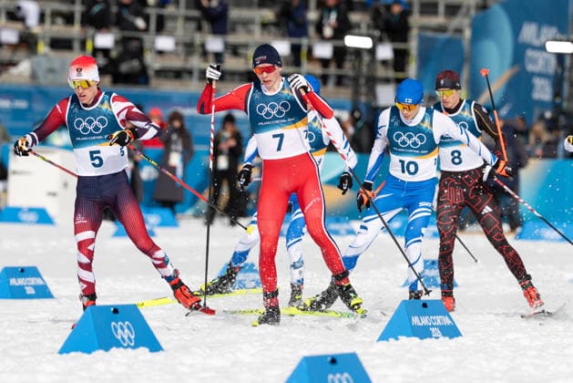 Nordic Combined - Milano Cortina 2026 Winter Olympics Day 5 Stefan Rettenegger, Jens Luraas Oftebro, Eero Hirvonen, Vinzenz Geiger during Milano Cortina 2026 Winter Olympics nordic combined normal hill competition in Tesero Val di Fiemme on February 11, 2026 Tesero Val di Fiemme Italy  Copyright: xFotoxOlimpikx originalFilename:jastrzebowski-nordicco260211_npI8v.jpg