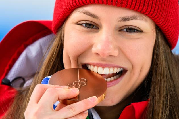 260211 Bronze medalist Lora Hristova of Bulgaria celebrates on the podium after the women s biathlon 15 km individual during day 5 of the 2026 Winter Olympics on February 11, 2026 in Anterselva. Photo: Mathias Bergeld BILDBYRAN kod MB JM0789 skidskytte biathlon skiskyting Olympic Games, Olympische Spiele, Olympia, OS olympics winter olympics os ol olympiska spel vinter-os olympiske leker milano cortina 2026 milan cortina 2026 milano cortina 2026 olympic games milano cortina 2026 winter olympic games milano cortina-os milano cortina-ol vinter-ol 5 bbeng individual 15 km dam women kvinner Bronze brons *** 260211 Bronze medalist Lora Hristova of Bulgaria celebrates on the podium after the women s biathlon 15 km individual during day 5 of the 2026 Winter Olympics on February 11, 2026 in Anterselva Photo Mathias Bergeld BILDBYRAN code MB JM0789 biathlon biathlon olympic games olympics olympics winter olympics os ol olympiska spel vinter os olympiske leker milano cortina 2026 milan cortina 2026 milano cortina 2026 olympic games milano cortina 2026 winter olympic games milano cortina os milano cortina ol vinter ol 5 bbeng individual 15 km dam women kvinner Bronze bronze  Copyright: MATHIASxBERGELD BB260211MB093