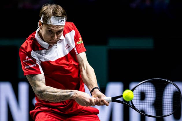 ROTTERDAM, NETHERLANDS - FEBRUARY 11: Alexander Bublik of Kazakhstan plays a backhand in his Men s Singles First Round match against Hubert Hurkacz of Poland during Day Three of the ABN AMRO Open at the Rotterdam Ahoy on February 11, 2026 in Rotterdam, Netherlands. (Photo by Rene Nijhuis) SPO  Copyright: xRenexNijhuis