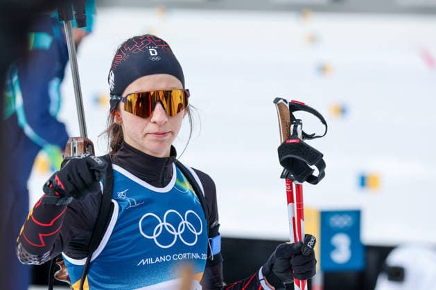 Antholz, Italien 18. Februar 2026: Biathlon 15km Einzel Frauen - Olympia 2026 Im Bild: Vanessa Voigt (GER) Anterselva Biathlon Arena *** Antholz, Italy February 18, 2026 Biathlon 15km Individual Women Olympic Games 2026 In the picture Vanessa Voigt GER Anterselva Biathlon Arena Copyright: xFotostandx xHettichx