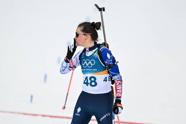 February 11, 2026, Anterselva, Bolzano, Italy: Simon Julia from France during the Winter Olympic Games, Olympische Spiele, Olympia, OS Milano Cortina 2026, in Anterselva Biathlon Arena , on February 11 2026, in Cortina, Italy Olympics 2026: Milano Cortina: Biathlon Women S  - ZUMAm345 20260211_oly_m345_034 Copyright: xFedericoxManonix