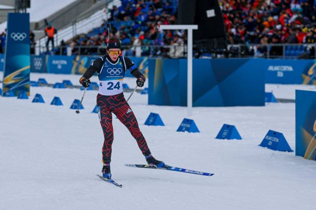 Antholz, Italien 18. Februar 2026: Biathlon 15km Einzel Frauen - Olympia 2026 Im Bild: Vanessa Voigt (GER) Anterselva Biathlon Arena *** Antholz, Italy February 18, 2026 Biathlon 15km Individual Women Olympic Games 2026 In the picture Vanessa Voigt GER Anterselva Biathlon Arena Copyright: xFotostandx xHettichx