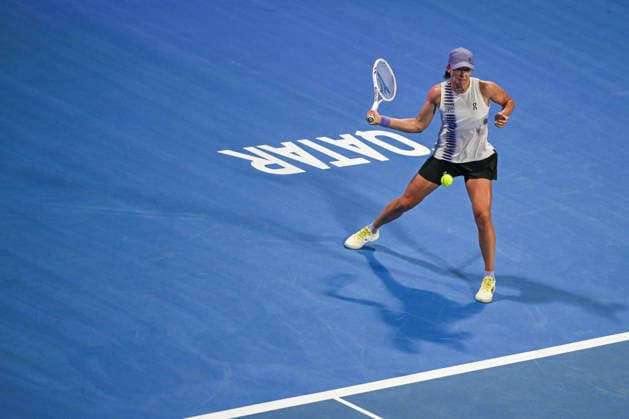 Qatar TotalEnergies Open 2026 - Day Four DOHA, QATAR FEBRUARY 11: Iga Swiatek of Poland in action against Daria Kasatkina of Australia in the Round of 16 on Day Four of the Qatar TotalEnergies Open, part of the Hologic WTA, Tennis Damen Tour, at the Khalifa International Tennis and Squash Complex on February 11, 2026 in Doha, Qatar. Doha Qatar  Copyright: xArturxWidakx originalFilename:widak-qatartot260211_npgLj.jpg