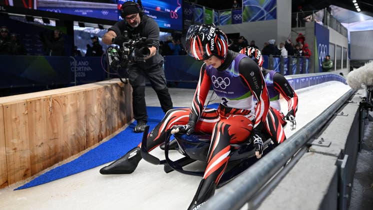 OLYMPICS - Winter Olympic Games, Olympische Spiele, Olympia, OS Milano Cortina 2026 CORTINA D AMPEZZO,ITALY,11.FEB.26 - OLYMPICS, LUGE - Winter Olympic Games Milano Cortina 2026, women, doubles. Image shows Selina Egle and Lara Michaela Kipp (AUT)..  GEPAxpictures xAlexanderxSolc