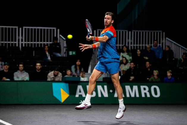 ROTTERDAM, NETHERLANDS - FEBRUARY 11: Cameron Norrie of Great Britain plays a forehand in his Men s Singles Second Round match against Christopher O Connell of Australia during Day Three of the ABN AMRO Open at the Rotterdam Ahoy on February 11, 2026 in Rotterdam, Netherlands. (Photo by Rene Nijhuis) SPO  Copyright: xRenexNijhuis